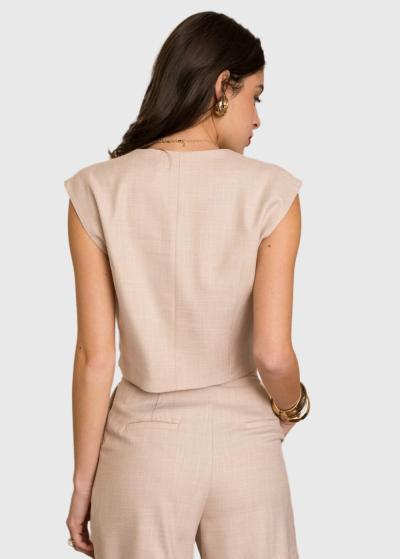 Eleonora bēša sieviešu veste - back