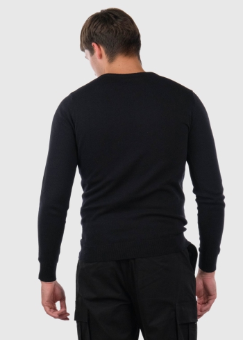 Mario melns vīriešu džemperis - back