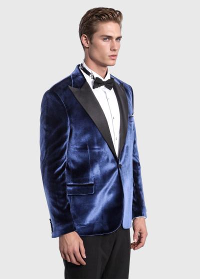 Emrys tumši zils pieguļošais uzvalks - back