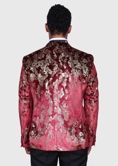 Ezra bordo pieguļošais uzvalks ar rakstu  - back