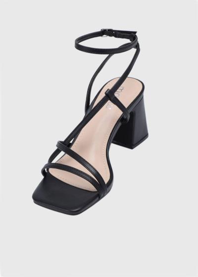 Eska melnas sieviešu sandales - back