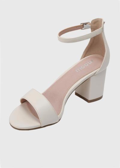 Evrim baltas sandales ar papēdi - back