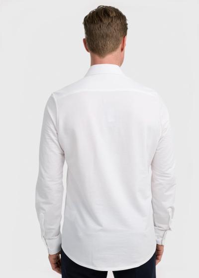 Enol balts pieguļošais krekls ar garām piedurknēm - back