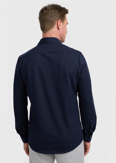 Enol tumši zils pieguļošais krekls ar garām piedurknēm - back