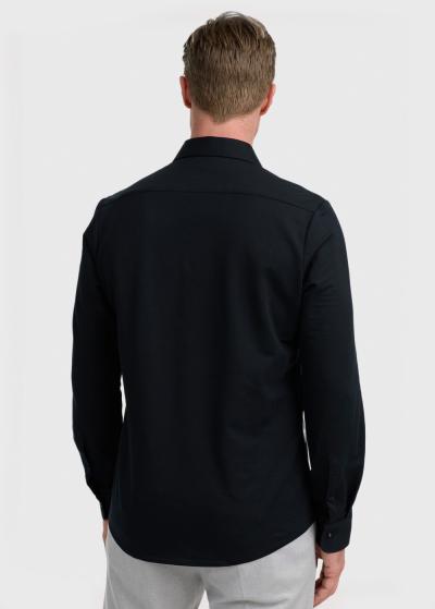 Enol melns pieguļošais krekls ar garām piedurknēm - back