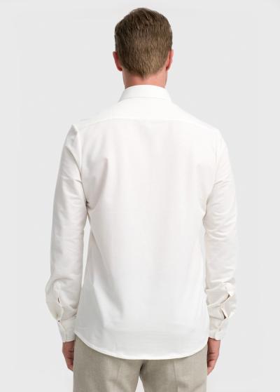 Enol balts pieguļošais krekls ar garām piedurknēm - back