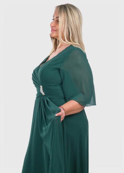 Ellis Lielo izmēru zaļa gara vakarkleita - back