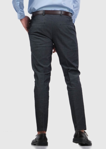 Gennarino Slim Fit tumši pelēkas vīriešu bikses - back