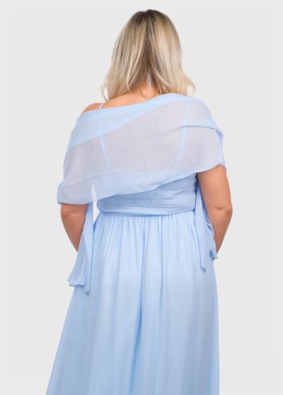 Elba gaiši zila gara vakarkleita - back