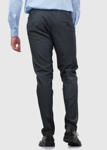 Gennaro tumši pelēkas vīriešu bikses - back