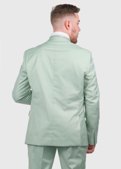 General gaiši zaļš pieguļošais uzvalks - back