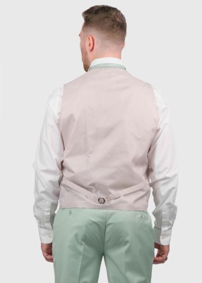 Grell gaiši zaļa klasiska veste ar ķēdīti - back