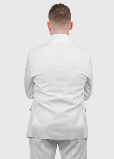 Kaan balts pieguļošais vīriešu uzvalks - back