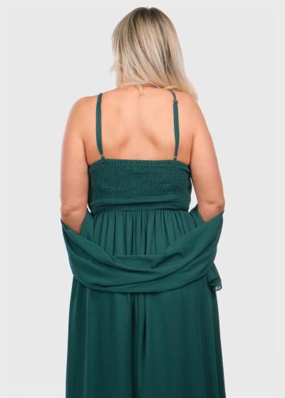 Eliya zaļa gara vakarkleita - back