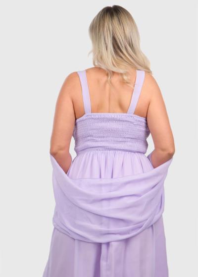 Elke gaiši violeta īsa vakarkleita - back