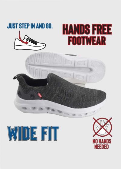 Delsin melni vīriešu tekstila apavi - back