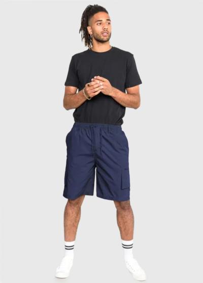 Dail Lielo izmēru tumši zili šorti ar kargo tipa kabatu - back