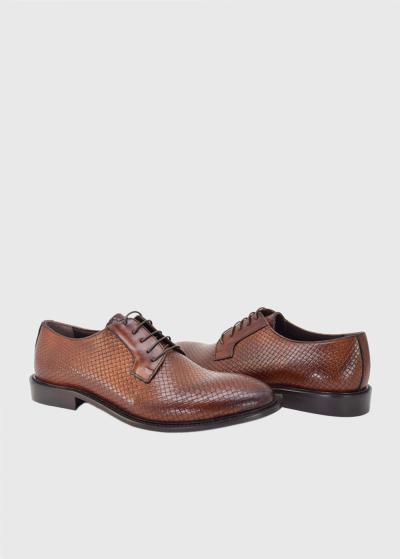 Brūni ādas apavi ar šņorēm - back
