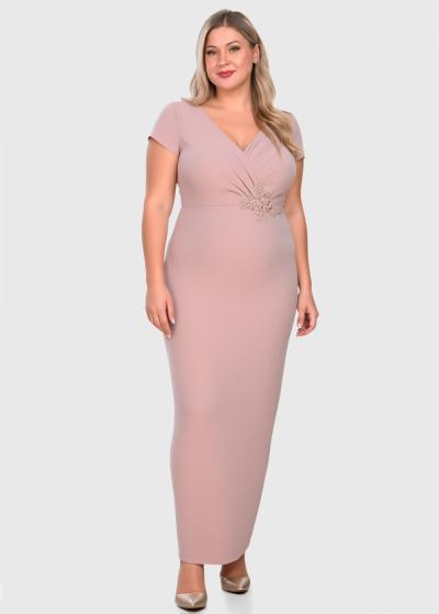 Amara gaiši rozā gara vakarkleita - back