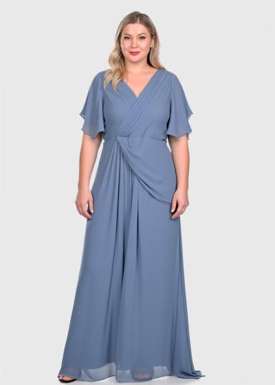 Vinga Lielo izmēru gaiši zila gara vakarkleita  - back