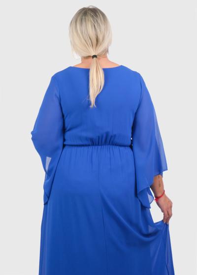 Isana Lielo izmēru zila gara vakarkleita  - back