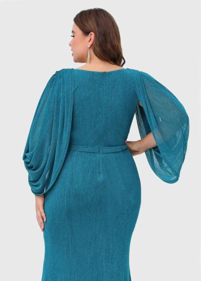 Idania Lielo izmēru gara pieguļoša vakarkleita - back