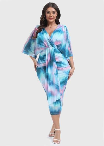 Inaya Lielo izmēru zila vakarkleita - back