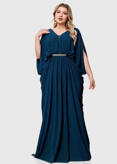 Irini Lielo izmēru gara vakarkleita ar ķēdīti - back