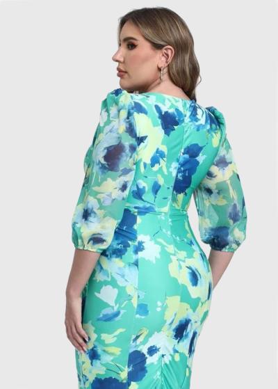 Jantina Lielo izmēru vakarkleita ar rakstu - back