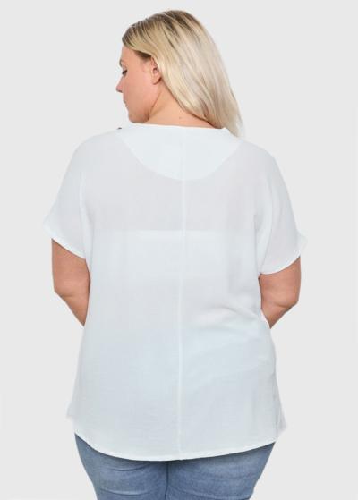 Java Lielo izmēru balta blūze - back