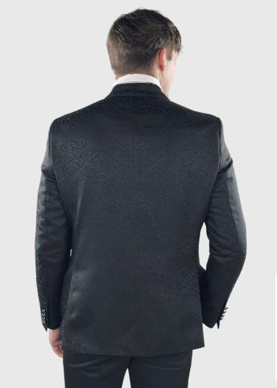 Jemal melns pieguļošais uzvalks ar rakstu  - back