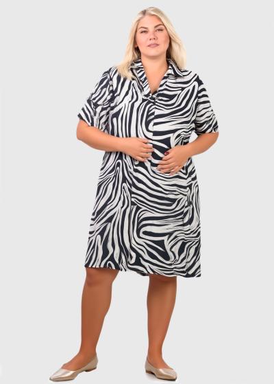 Johanna Lielo izmēru tunika ar īsām piedurknēm - back