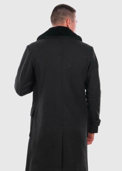 Melns mētelis ar kabatām - back