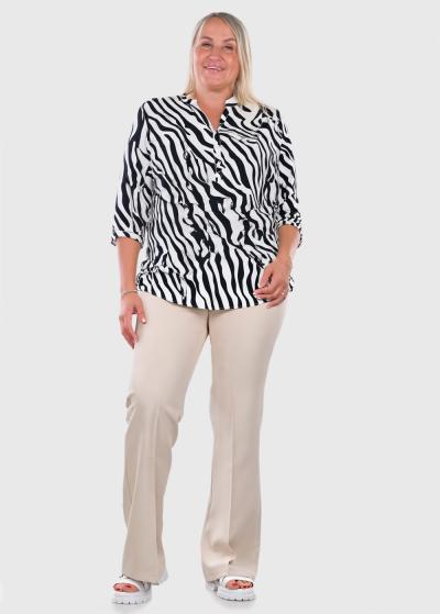 Katalin Lielo izmēru tunika ar zebras rakstu - back