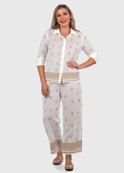 Katla balts sieviešu kostīms ar rakstu  - back