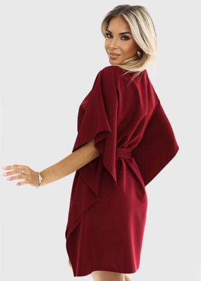 Agata bordo vakarkleita ar jostu - back