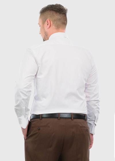 Lielo izmēru balts vīriešu klasiskais krekls - back