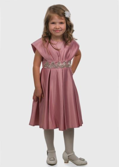 Kamilya rozā kleita ar jostu  - back