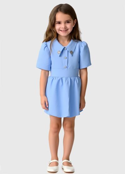 Kia gaiši zila īsa kleita - back