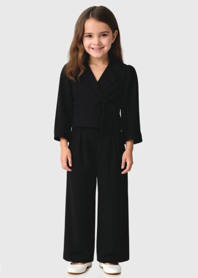 Kitty melns kostīms ar aukliņām - back