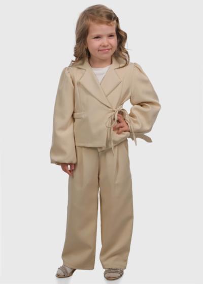 Kitty bēšs kostīms ar aukliņām - back