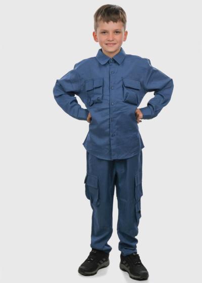 Chad zils kostīms ar kargo tipa kabatām - back