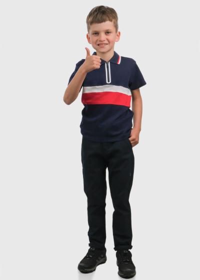 Clay tumši zils t-krekls ar rāvējslēdzēju - back