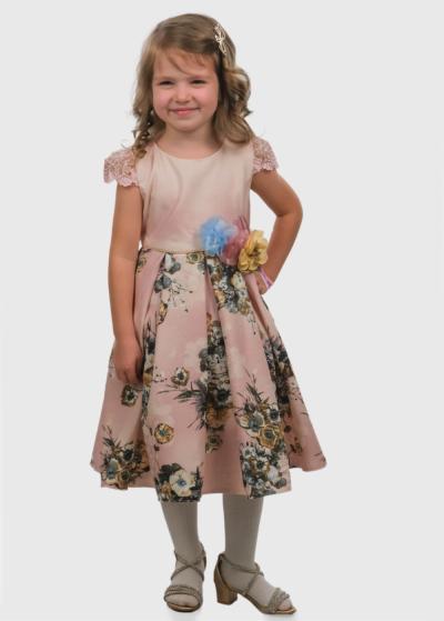 Kalia rozā kleita ar rakstu  - back