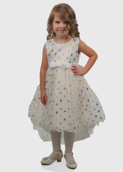 Kamina balta kleita ar pagarinātu mugurpusi  - back