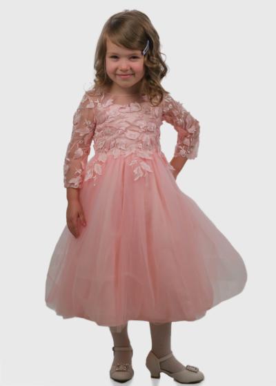 Caroll rozā kleita ar dekoratīvu topu  - back