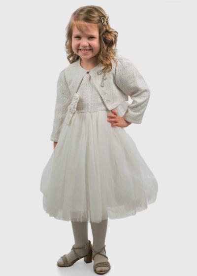 Kevser balta vakarkleita ar žaketi  - back