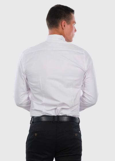 Farman balts pieguļošais krekls - back