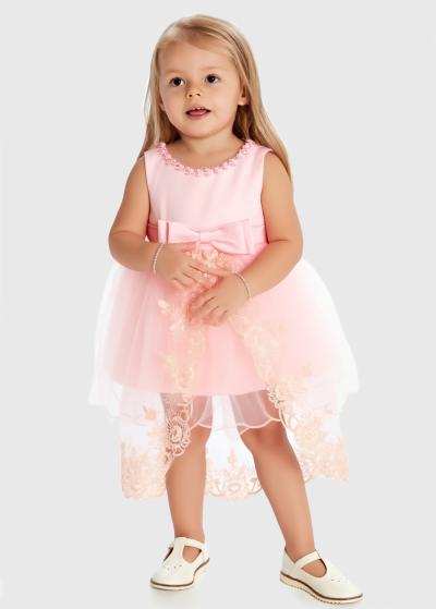 Kamili rozā kleita ar jostu  - back