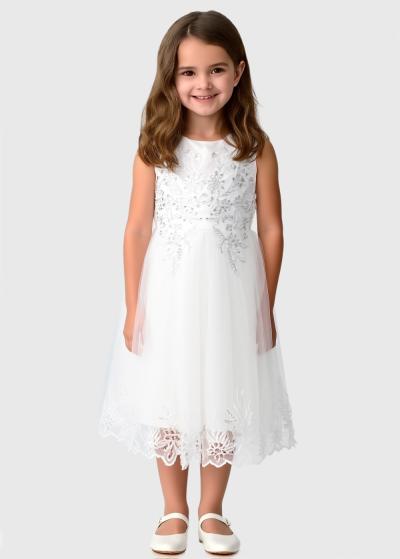 Kitо balta kleita ar dekoratīvu topu  - back